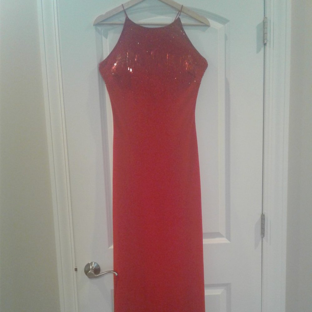 Cachet prom/evening maxi embellished red dress